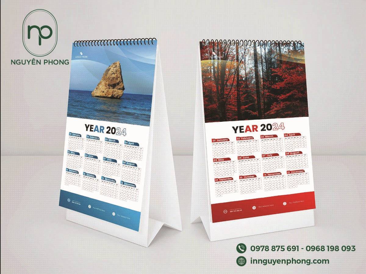 Lịch để bàn form đứng